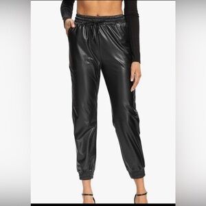 ZARA Cute Faux Black Leather Pants - Size XS